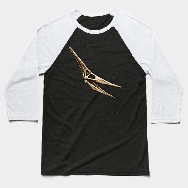 Pteranodon Ingens Skull Baseball T-Shirt by CassWArt